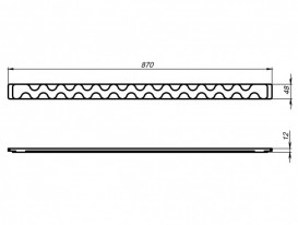 Накладка на слив для раковины Miraggio Olmos 1200 акрил белый 0001943