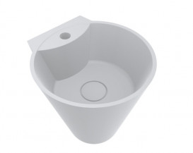 Накладка на слив для раковины Miraggio Smart Miramarble литой мрамор белый матовый 0001949