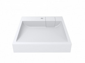 Накладка на слив для раковины Miraggio Tallinn Miramarble литой мрамор белый матовый 0001951