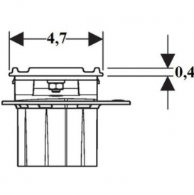 Накладна панель для ринви Geberit CleanLine60 для тонких підлог матовий метал 154.458.00.1