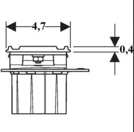 Накладна панель для ринви Geberit CleanLine60 для тонких підлог матовий метал 154.459.00.1