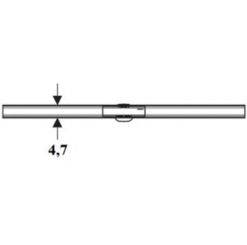 Накладна панель для ринви Geberit CleanLine60 для тонких підлог матовий метал 154.459.00.1