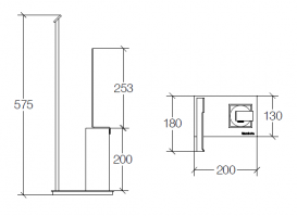 Підлогова стійка з йоржиком для унітазу і власником для туалетного паперу Lineabeta Rampin нержавіюча сталь / білий 5113.29