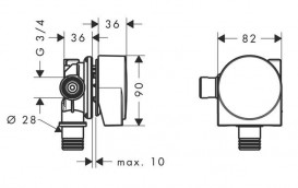 Наполнитель для ванны Hansgrohe коллекция Exafil хромl 58112000
