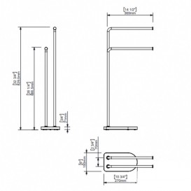 Підлоговий тримач для рушників Sonia Nomad з підставкою хром 176274