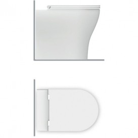 Напольный унитаз безободковый Hatria Beat 36х52 см санфарфор белый Y1W301