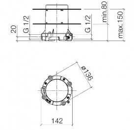 Напольное крепление для смесителя Dornbracht напольное хром 35 945 970 90