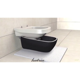 Наружный керамический корпус на унитаз или биде Hatria Abito керамика антрацит A0YXX808