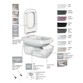 Наружный керамический корпус на унитаз или биде Hatria Abito керамика антрацит A0YXX808