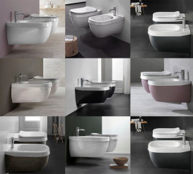 Наружный керамический корпус на унитаз или биде Hatria Abito керамика черное дерево A0YXX806