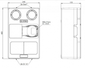 Насосная группа Afriso PrimoTherm K 180-1 DN25 без смешивания с насосом Wilo 77819