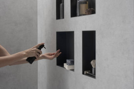 Настінна ніша з відкритою рамою Hansgrohe XtraStoris Original 30х15х10 см чорний матовий 56070670