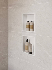 Настенная ниша со встроенной рамой Hansgrohe XtraStoris Original 30х30х7 см матовый белый 56093700