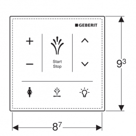 Настенная панель управления для Geberit AquaClean Sela черный/стекло 147.041.SJ.1