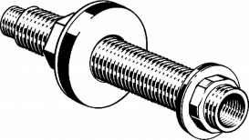 Настенная втулка Viega 2132.9 Rp½хG¾ 120 мм бронза 470913