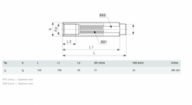 Настенная втулка Viega 2132.91 Rp½хG¾ 120 мм с защитой от скручивания бронза 490454