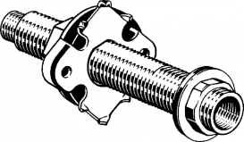 Настенная втулка Viega 2132.91 Rp½хG¾ 120 мм с защитой от скручивания бронза 490454