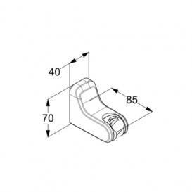Настінний тримач для душа Kludi Freshline хром 6455205-00