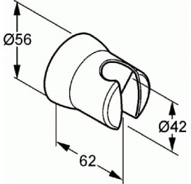 Настенный держатель для душа Kludi Sirena белый 6305043-00