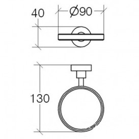 Настенный держатель для ёршика Lineabeta Baketo металл хром 52061.29