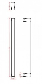 Настенный держатель для полотенец ArtCeram JAZZ 60 см белый глянцевый JZA012 01