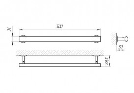 Настенный держатель для полотенец Laris Гранд хром 71401038