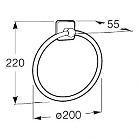Настенный держатель для полотенец Roca Victoria кольцо d20 см хром A816659001
