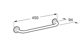Настінний тримач для рушників Roca Hotels 45 см хром A815420001