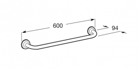 Настінний тримач для рушників Roca Hotels 60 см хром A815422001