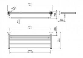 Настенный держатель для полотенец Sonia Contract-Hospitality хром 117024