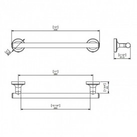 Настенный держатель для полотенец Sonia E-Plus хром 124442