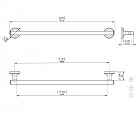 Настінний тримач для рушників Sonia E-Plus хром 124459