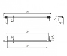 Настінний тримач для рушників Sonia Eletech хром 113507