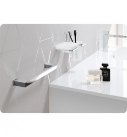 Настенный держатель для полотенец Sonia S-Cube латунь хром 166770