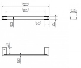 Настенный держатель для полотенец Sonia S-Cube латунь хром 166770