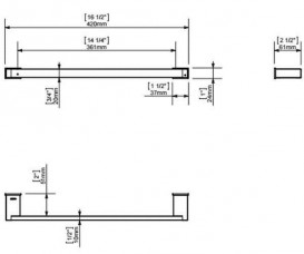Настенный держатель для полотенец Sonia S-Cube латунь хром 166787