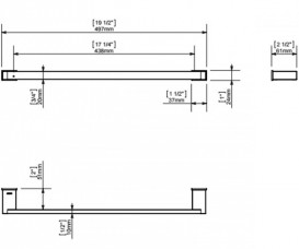 Настенный держатель для полотенец Sonia S-Cube латунь хром 166794