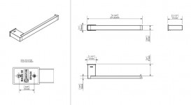 Настінний тримач для рушників Sonia S-Cube латунь хром 166824