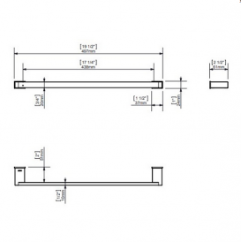 Настенный держатель для полотенец Sonia S-Cube Black чёрный матовый  172993
