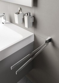 Настінний тримач для рушників Sonia S2 подвійний поворотний хром 156146