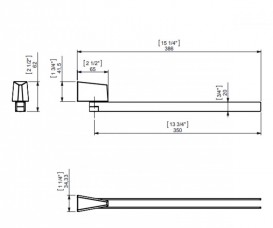 Настінний тримач для рушників Sonia S2 подвійний поворотний хром 156146