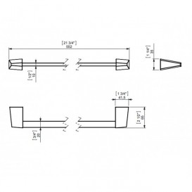Настенный держатель для полотенец Sonia S2 White латунь белый матовый 172436