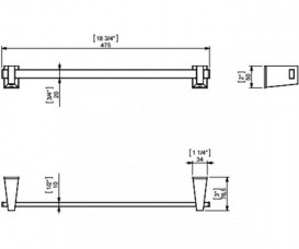 Настенный держатель для полотенец Sonia S4 белый/хром 156337