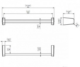 Настенный держатель для полотенец Sonia S6 латунь хром 160938