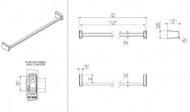 Настінний тримач для рушників Sonia S6 латунь хром 160945
