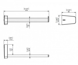 Настінний тримач для рушників Sonia S6 латунь хром 160983