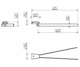 Настенный держатель для полотенец Sonia S6 двойной поворотный хром 167456