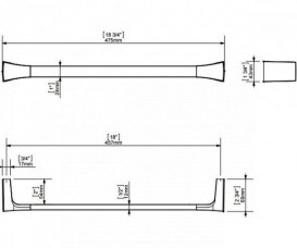 Настенный держатель для полотенец Sonia S7 латунь хром 131495