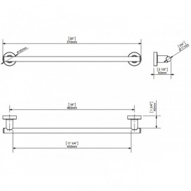 Настінний тримач для рушників Sonia Tecno Project латунь хром 116805