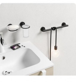 Настенный держатель для полотенец Sonia Tecno Project Black чёрный матовый 166190